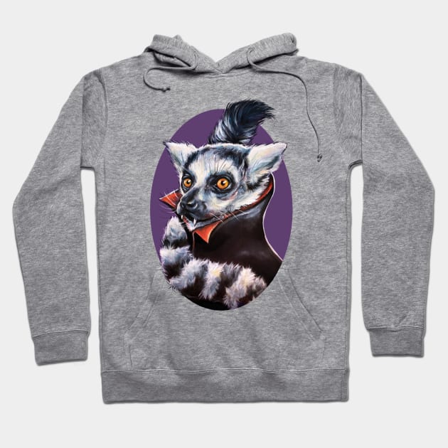 Eduardo the Vampiric Lemur Hoodie by Ebb & Flo Studio